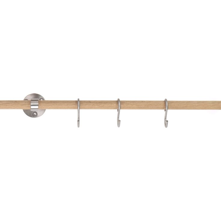 Pyyhekoukkutelineen jatkotanko Beslag Design Aveny, 600 mm, tammi/ruostumaton teräs