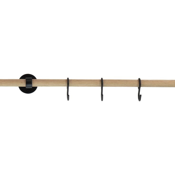 Pyyhekoukkutelineen jatkotanko Beslag Design Aveny, 600 mm, tammi/mattamusta