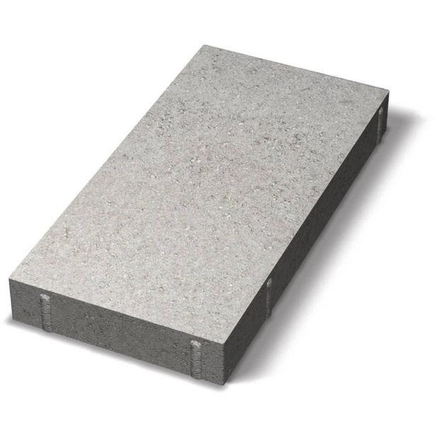 Sileä laatta Benders viisteetön 1/2 420x210x60 mm, harmaa