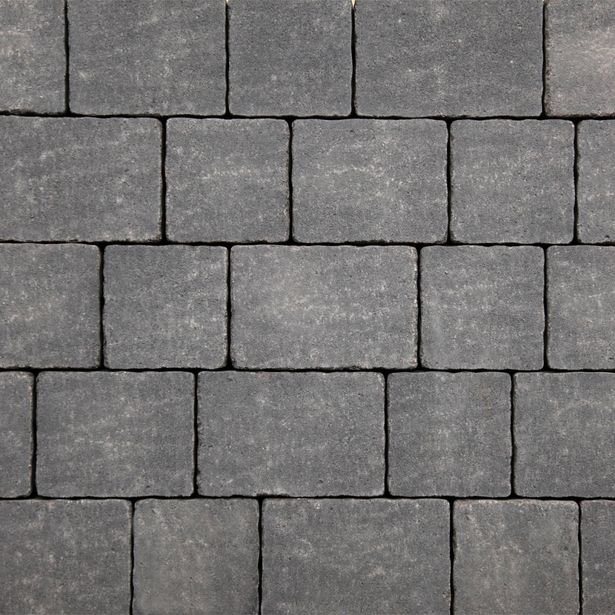 Pihakivi Benders Ocala Antik 50 mm, lajitelma 3 kokoa, grafiitti