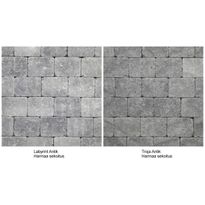 Pihakivi Benders Labyrint/Troja Antik Puolikivi 105x140x50 mm, harmaa sekoitus