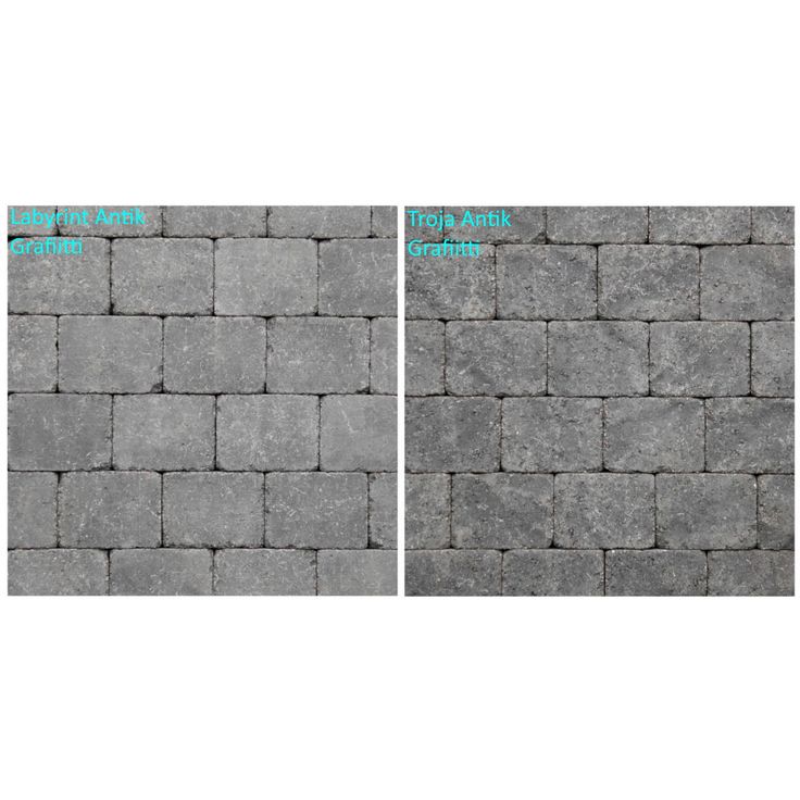 Pihakivi Benders Labyrint/Troja Antik Makro 210x210x50 mm, grafiitti