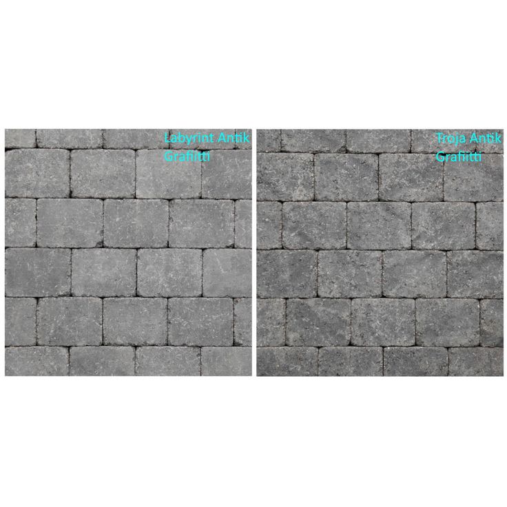 Pihakivi Benders Labyrint/Troja Antik Mikro 140x140x50 mm, grafiitti
