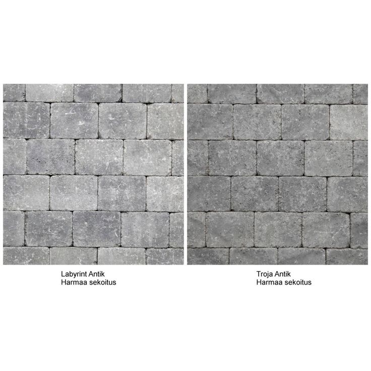 Pihakivi Benders Labyrint/Troja Antik Mikro 140x140x50 mm, harmaa sekoitus