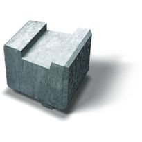 Säteittäinen kivi Benders Megawall Garden/Projekt 200x200x150 mm, harmaa