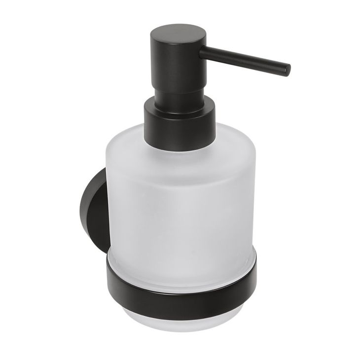 Saippua-annostelija Bemeta Dark, 200 ml, lasi/musta
