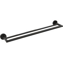 Kaksoispyyhetanko Bemeta Dark, 600 mm, 655x120x55 mm, musta