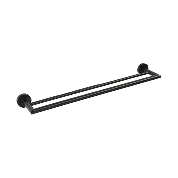 Kaksoispyyhetanko Bemeta Dark, 600 mm, 655x120x55 mm, musta