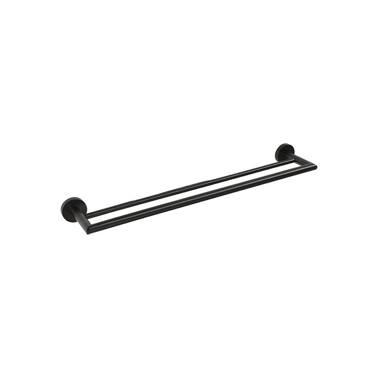 Kaksoispyyhetanko Bemeta Dark, 600 mm, 655x120x55 mm, musta
