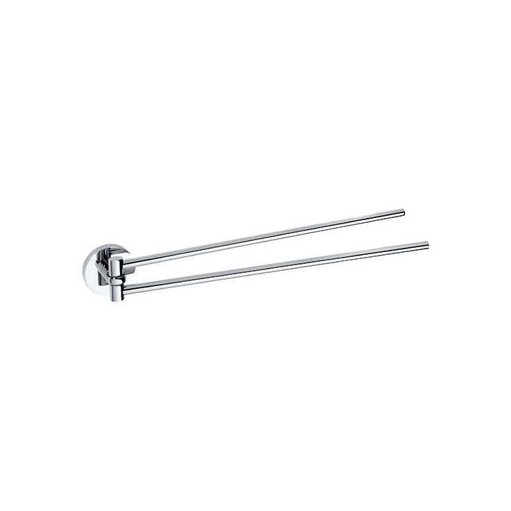 Kaksoispyyhetanko Bemeta Omega, 420 mm, kääntyvä, hopea