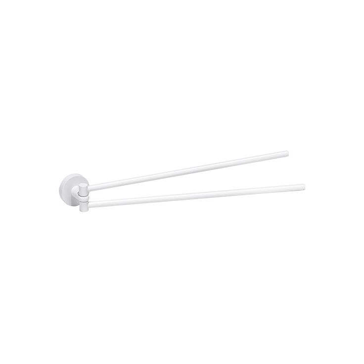 Kaksoispyyheteline Bemeta White, 420 mm, kääntyvä, valkoinen