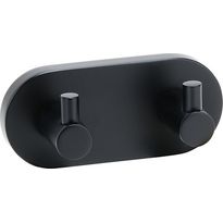 Pyyhekoukku Bemeta Dark, 2 koukkua, 120x50x55 mm, musta