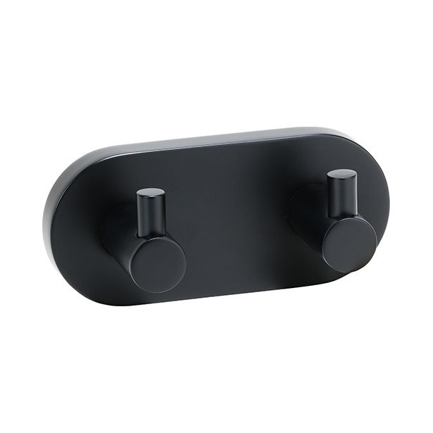Vaateripustin Bemeta Dark, 2 koukkua, 120x50x55 mm, musta