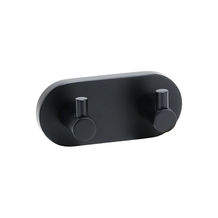 Vaateripustin Bemeta Dark, 2 koukkua, 120x50x55 mm, musta
