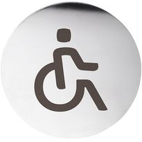 Ovikyltti Inva-WC Bemeta Home, ympyrä, kiillotettu teräs