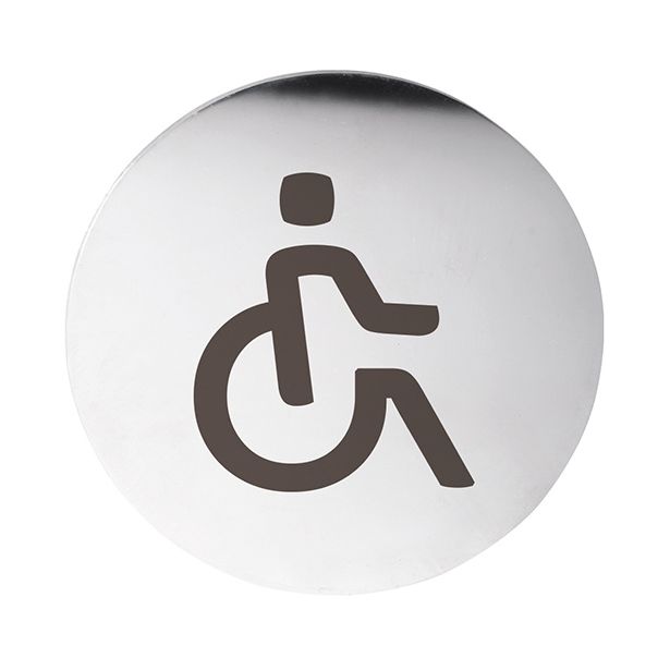 Ovikyltti Inva-WC Bemeta Home, ympyrä, kiillotettu teräs