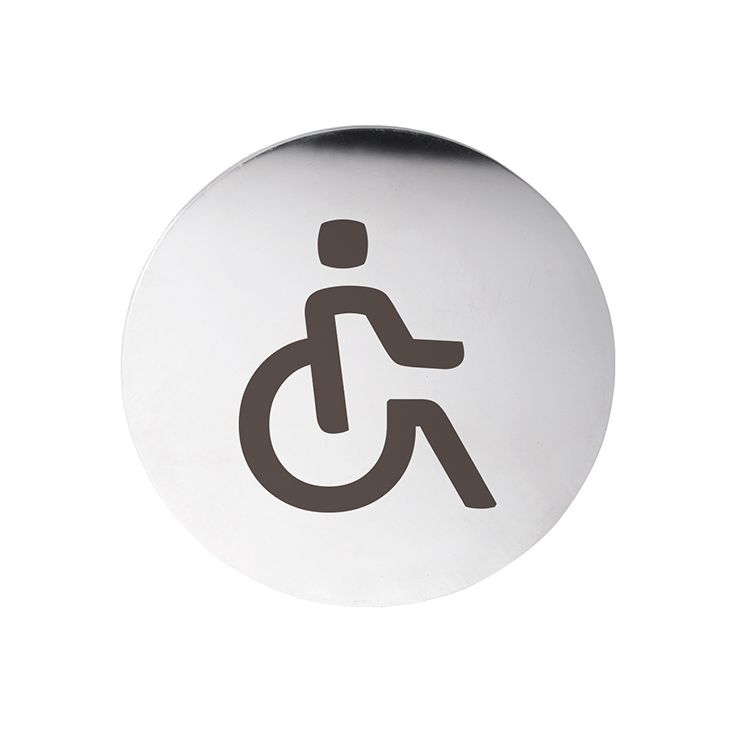 Ovikyltti Inva-WC Bemeta Home, ympyrä, kiillotettu teräs