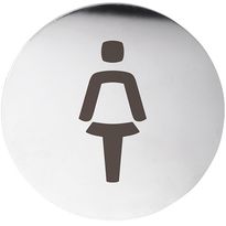 Ovikyltti naisten WC Bemeta Home, pyöreä, kiillotettu teräs