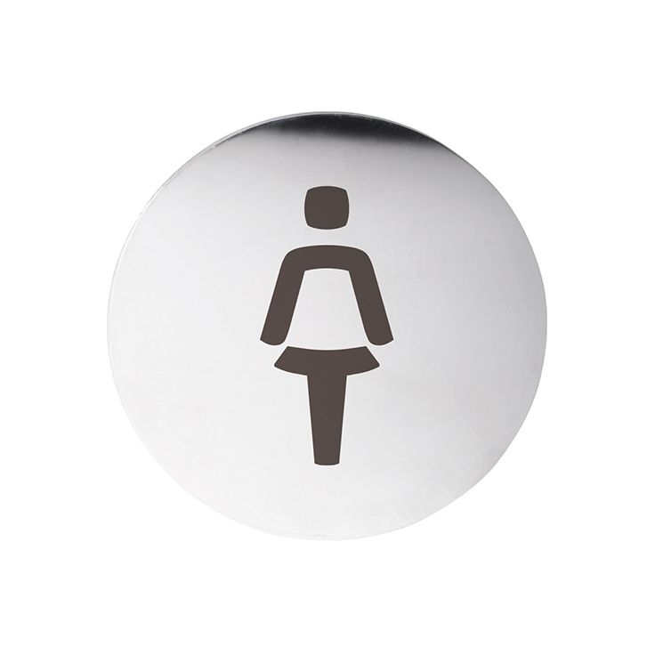 Ovikyltti naisten WC Bemeta Home, pyöreä, kiillotettu teräs