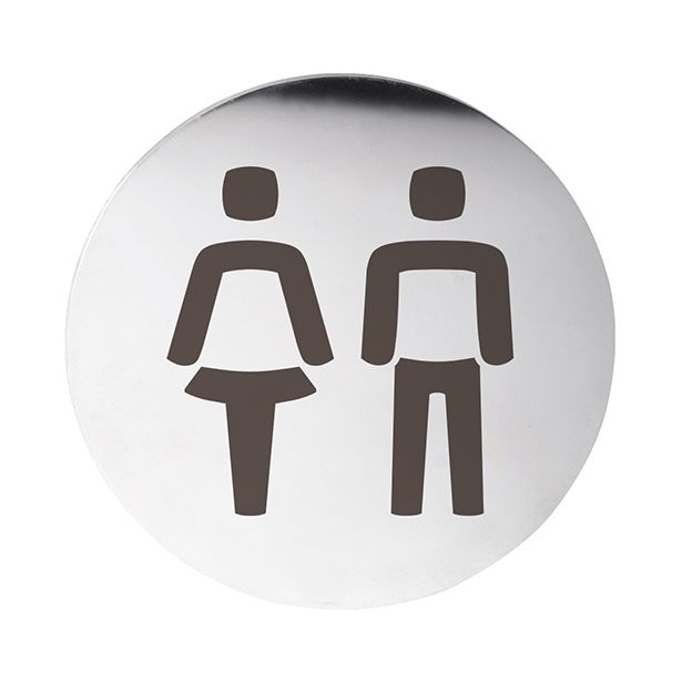 Ovikyltti miesten ja naisten WC Bemeta Home, pyöreä, kiillotettu teräs