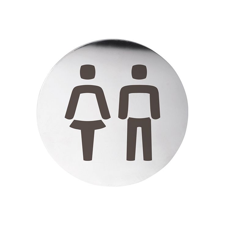 Ovikyltti miesten ja naisten WC Bemeta Home, pyöreä, kiillotettu teräs