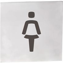 Ovikyltti naisten wc Bemeta Home, neliskulmainen, harjattu teräs