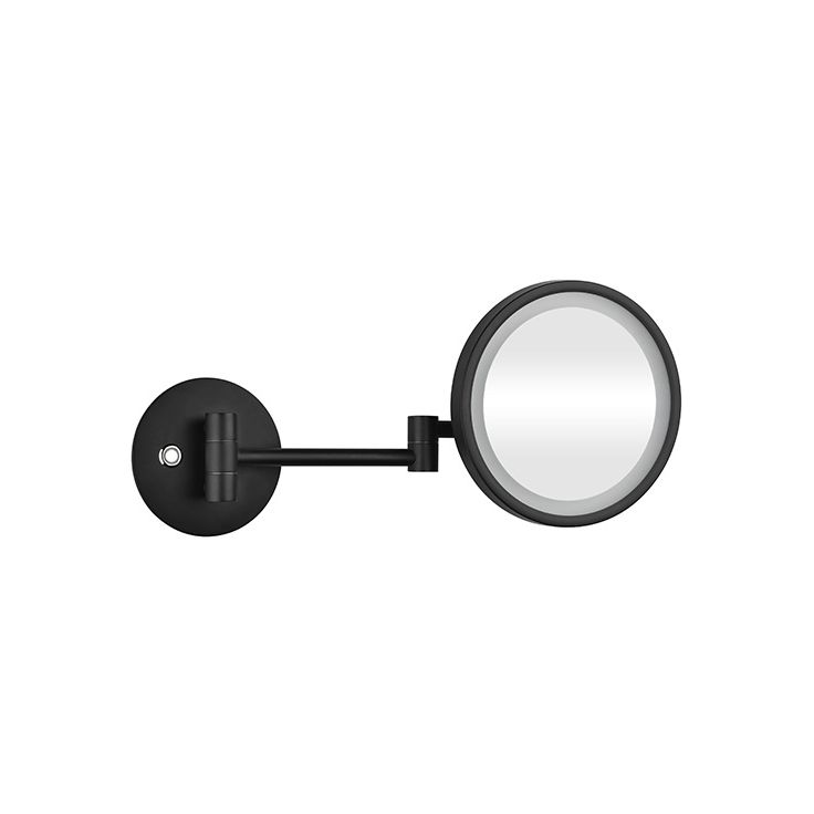 LED-meikkipeili Bemeta Dark, Ø 200 mm, musta