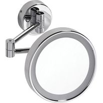 Meikkipeili LED-valolla Bemeta, ø 200 mm, hopea
