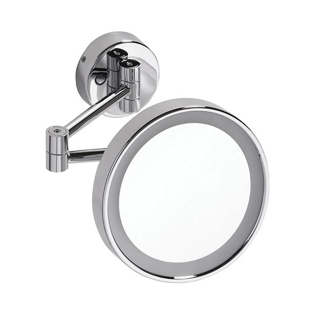 Meikkipeili LED-valolla Bemeta, ø 200 mm, hopea