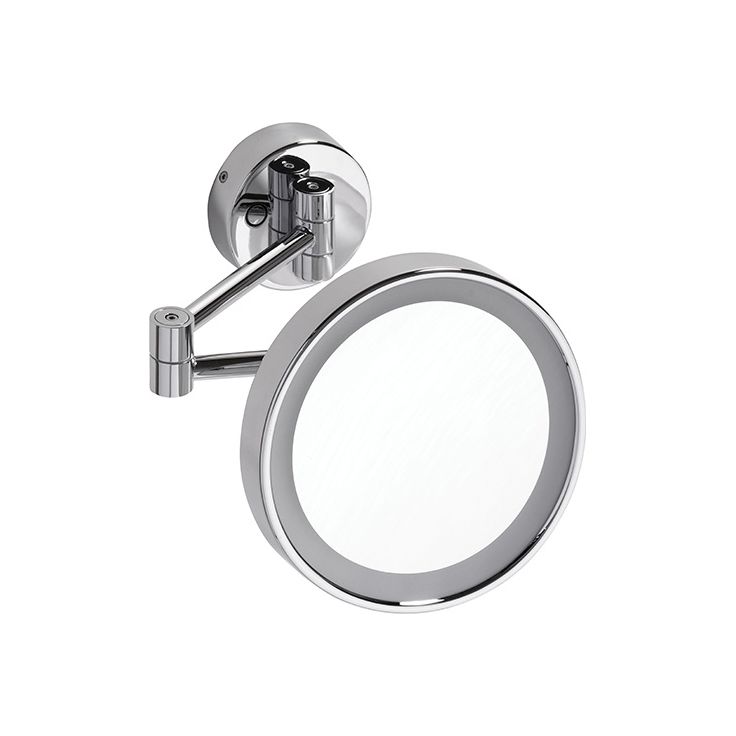 Meikkipeili LED-valolla Bemeta, ø 200 mm, hopea
