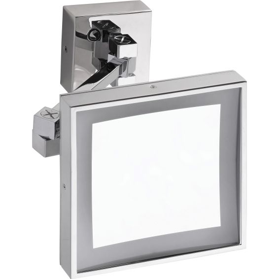 Meikkipeili LED-valolla Bemeta, ø 200 x 200 mm, hopea