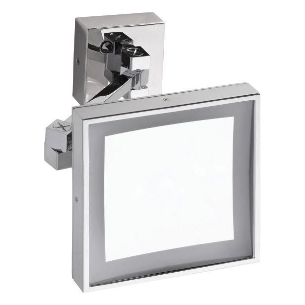 Meikkipeili LED-valolla Bemeta, ø 200 x 200 mm, hopea