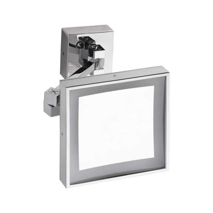 Meikkipeili LED-valolla Bemeta, ø 200 x 200 mm, hopea