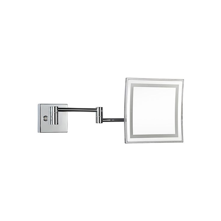 LED-meikkipeili Bemeta, 225x225 mm, kiiltävä kromi