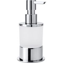 Saippua-annostelija Bemeta Omega, 80x80x160 mm, 200 ml, vapaasti seisova, hopea