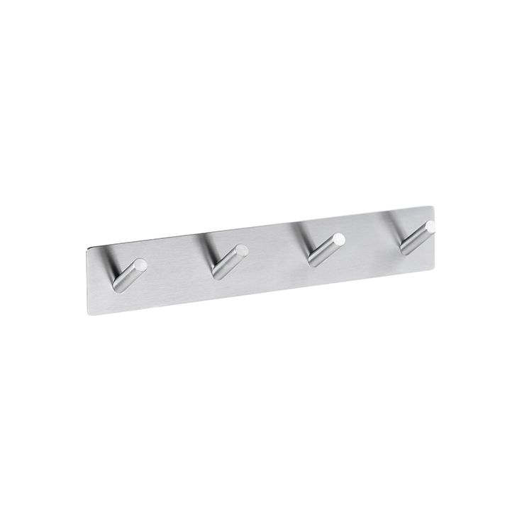 Vaateripustin Bemeta Easy, 255x38 mm, 4 koukkua, harjattu hopea
