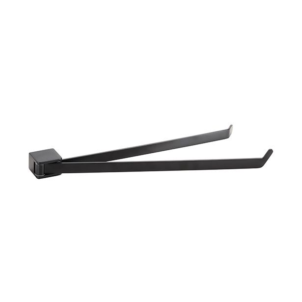 Kaksoispyyheteline Bemeta Organic Black, 445 mm, kääntyvä, musta
