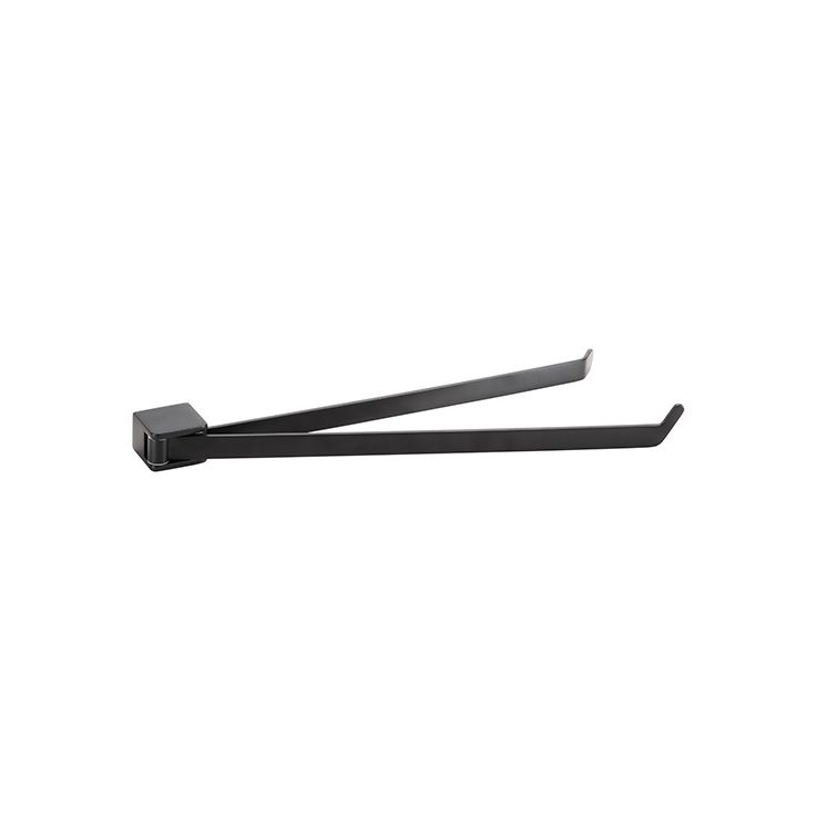 Kaksoispyyheteline Bemeta Organic Black, 445 mm, kääntyvä, musta