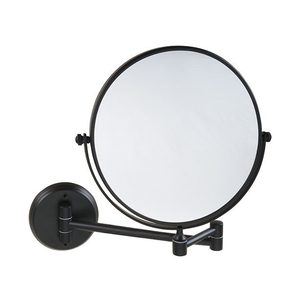 Kaksipuoleinen meikkipeili Bemeta Dark, Ø 200 mm, economy, musta
