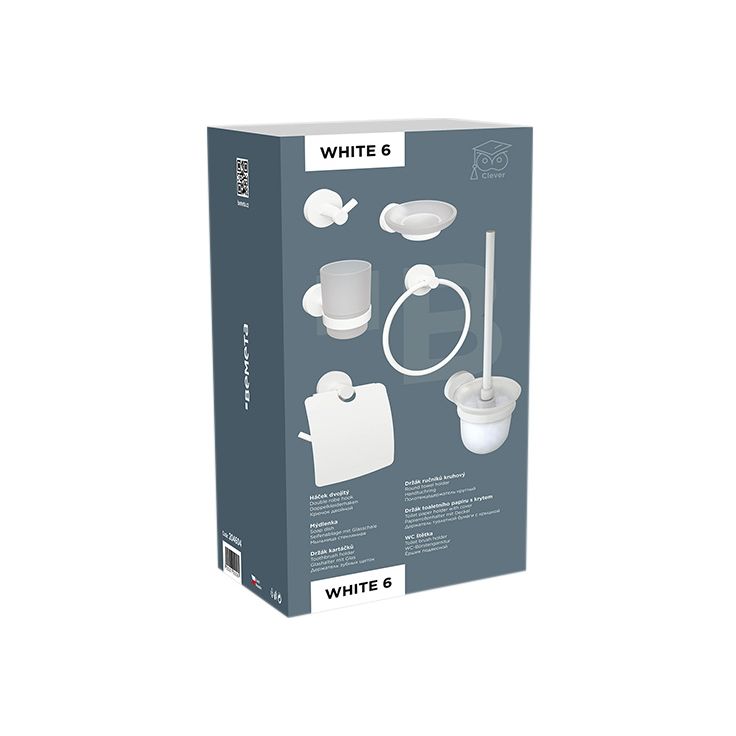 Kylpyhuoneen tarvikesetti Bemeta White, 6 osaa