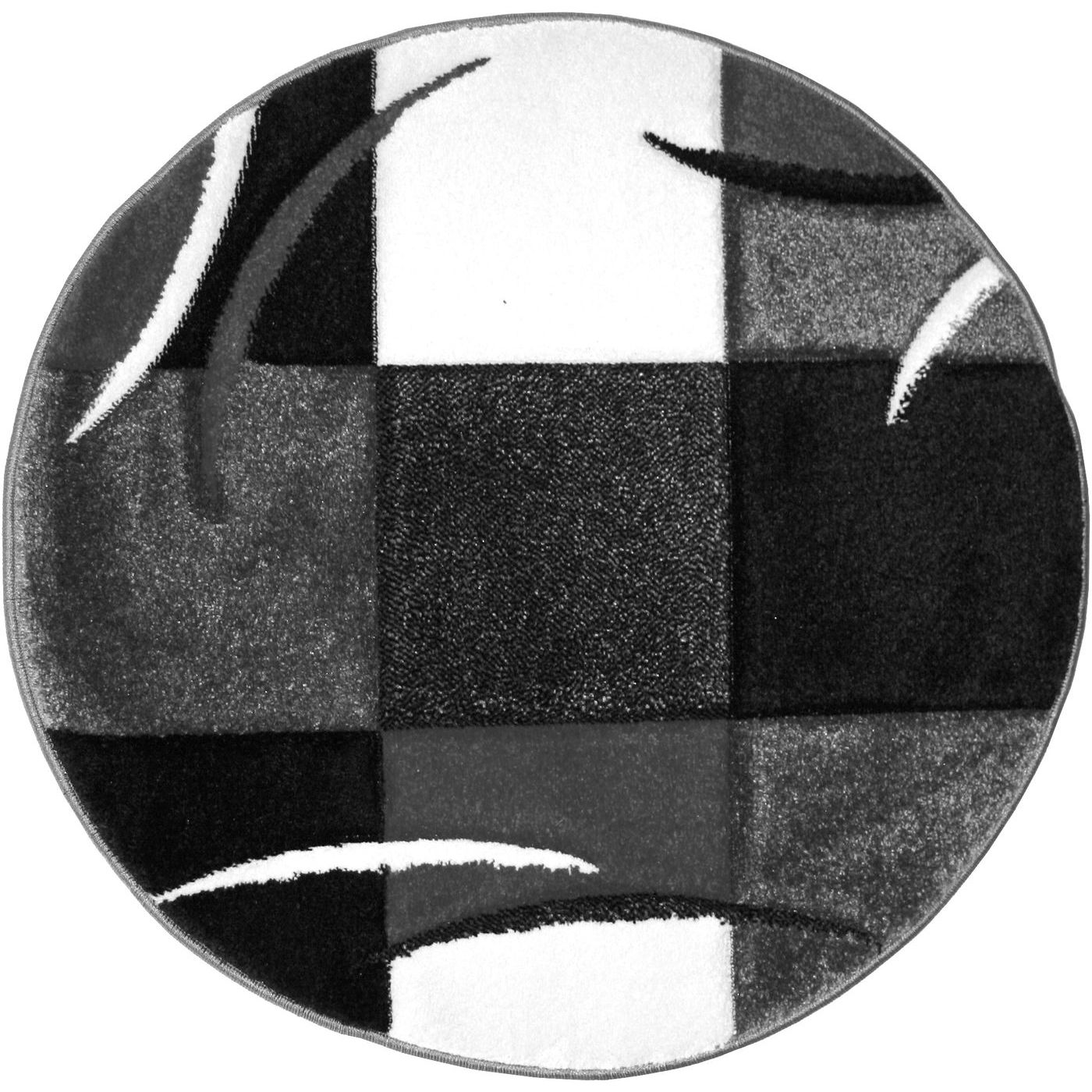 Pyöreä matto Benina London Patch Ø120cm musta