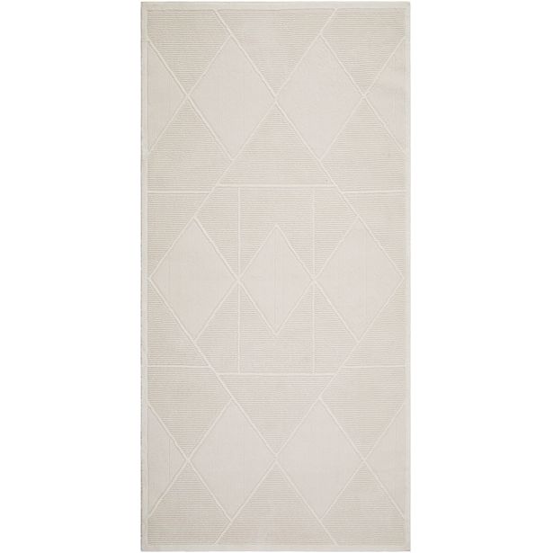 Käytävämatto Benina Palermo Romb, 80x200cm, valkoinen