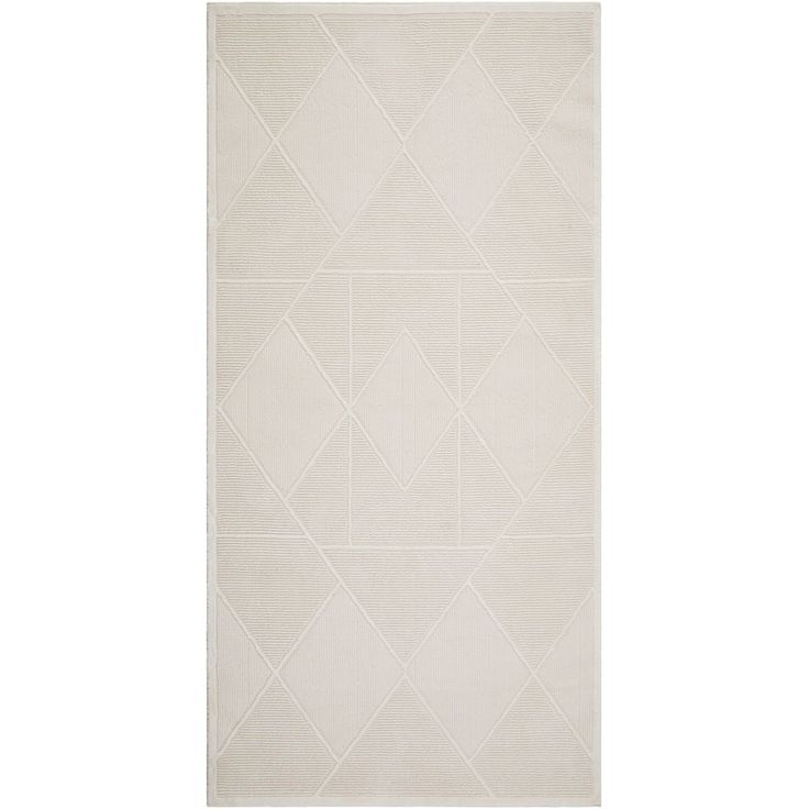Käytävämatto Benina Palermo Romb, 80x200cm, valkoinen