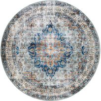 Pyöreä matto Benina Tarfaya Medallion Ø200cm sininen, Verkkokaupan poistotuote