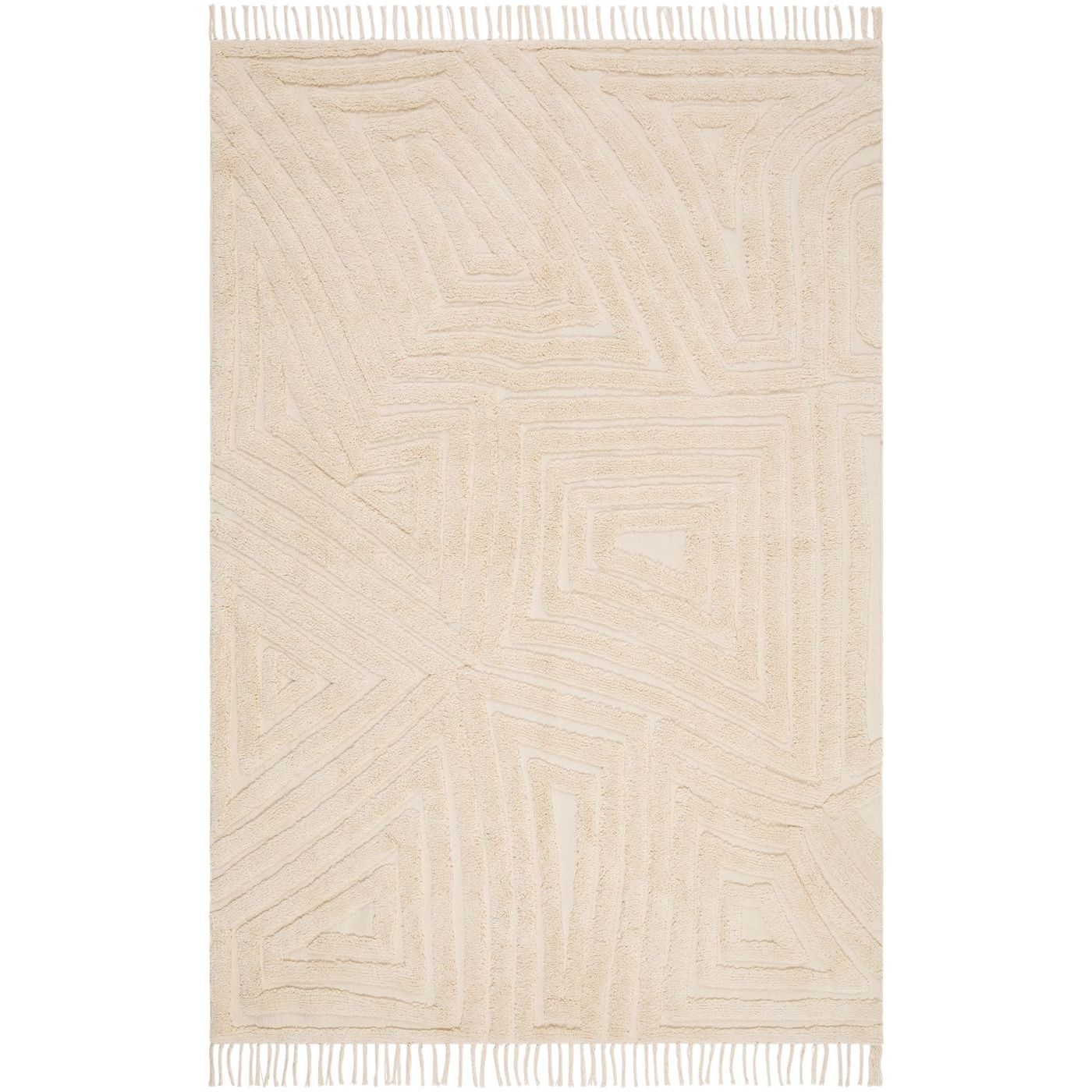 Matto Benina Marocko Style 160x230cm valkoinen