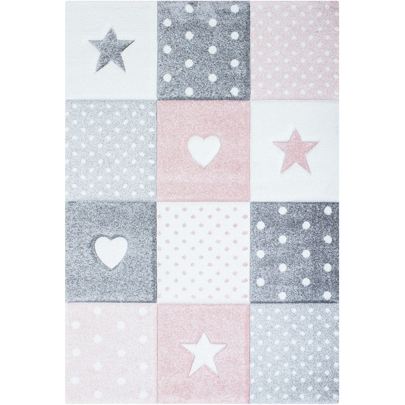 Matto Benina Atlas Star Sydän 120x170cm vaaleanpunainen