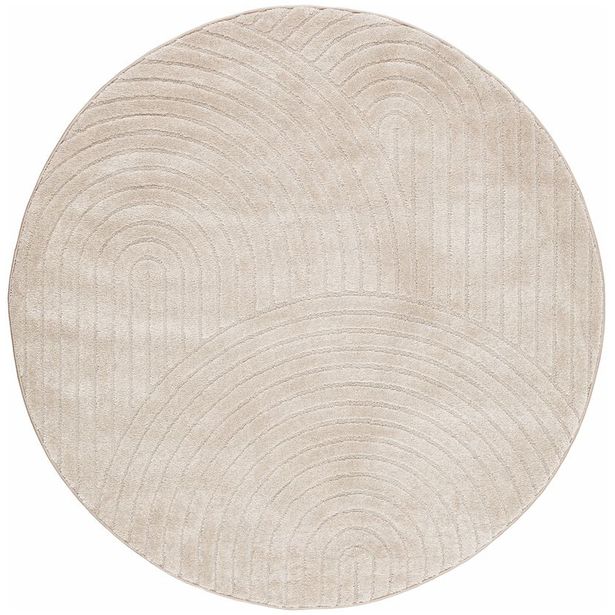 Pyöreä matto Benina Genova Zen, Ø200cm, pellava