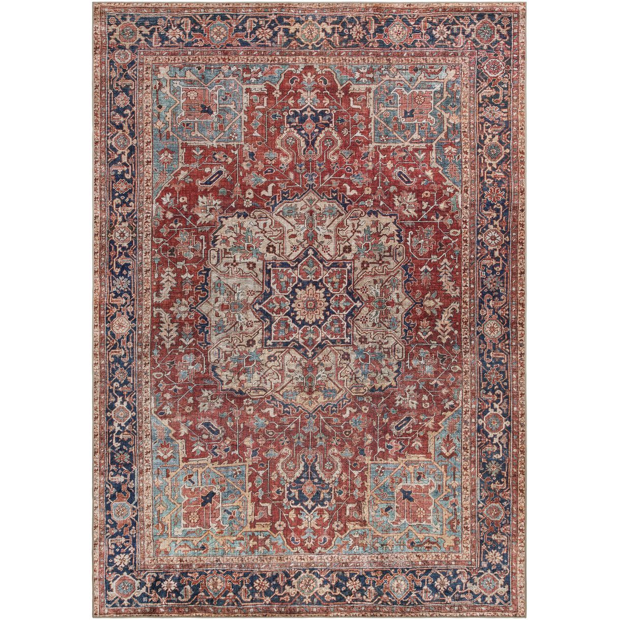 Käytävämatto Benina Amber Medallion, 80x300cm, punainen