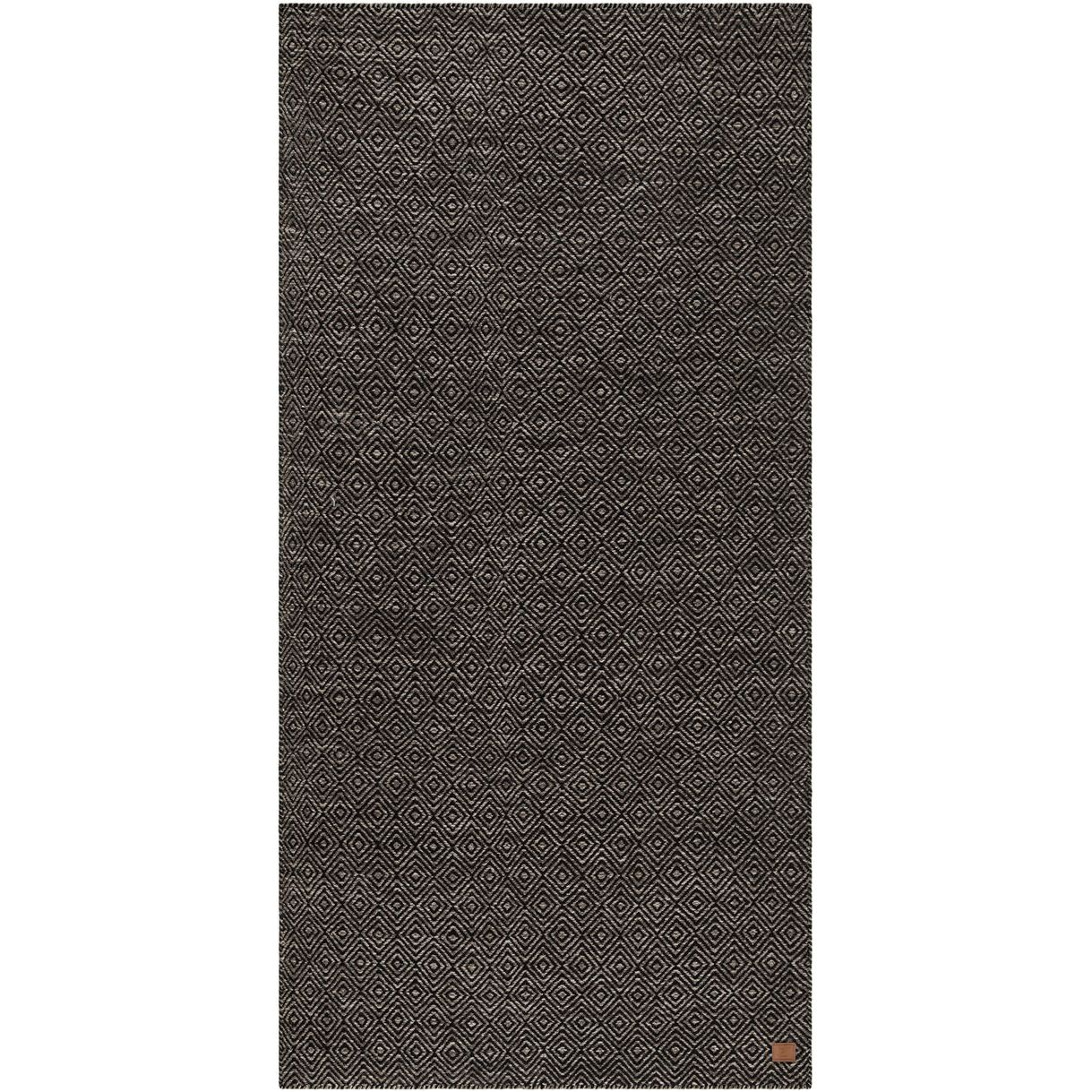 Käytävämatto Benina Gåsöga, 75x200cm, musta