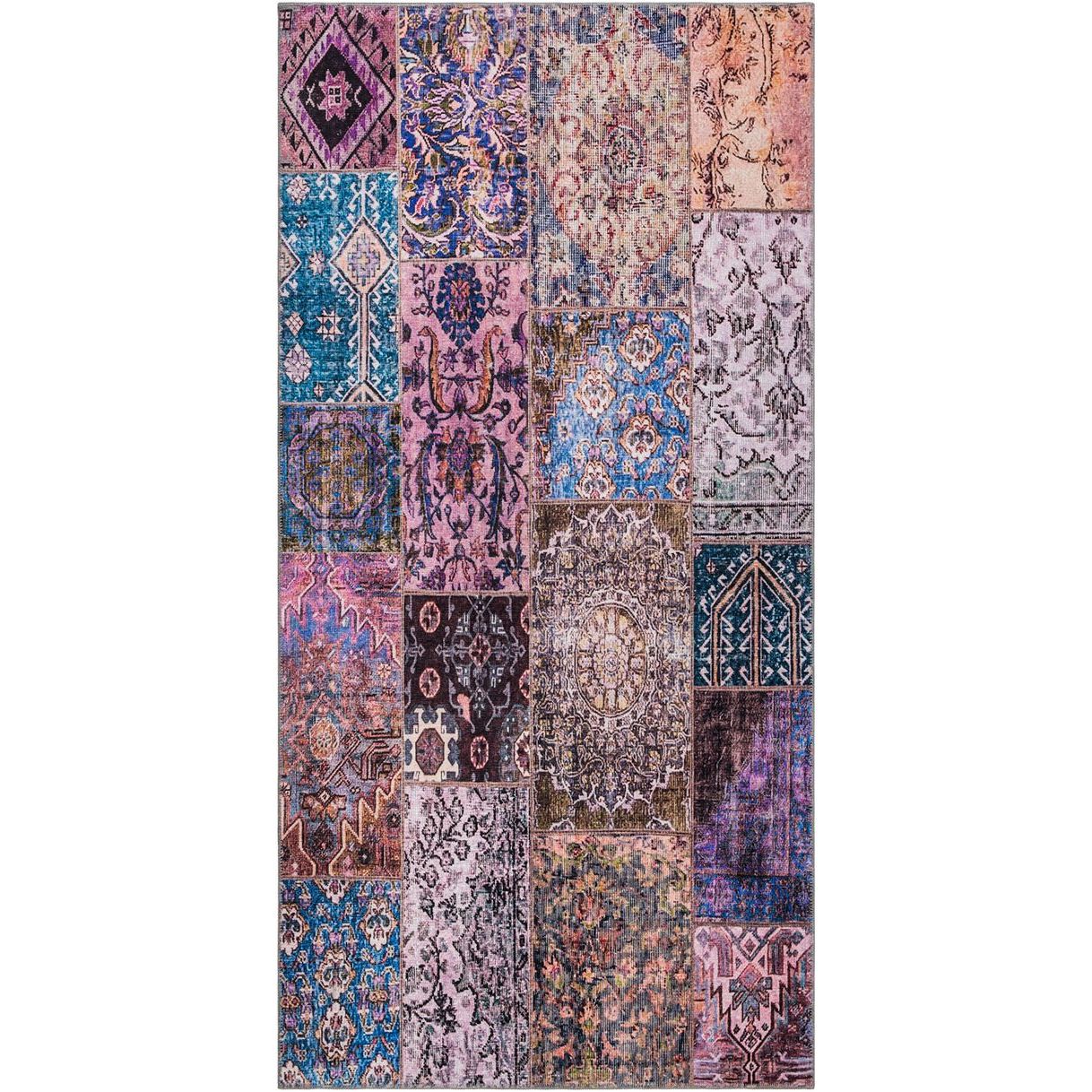 Käytävämatto Benina Shiraz Patch, 80x300cm, violetti